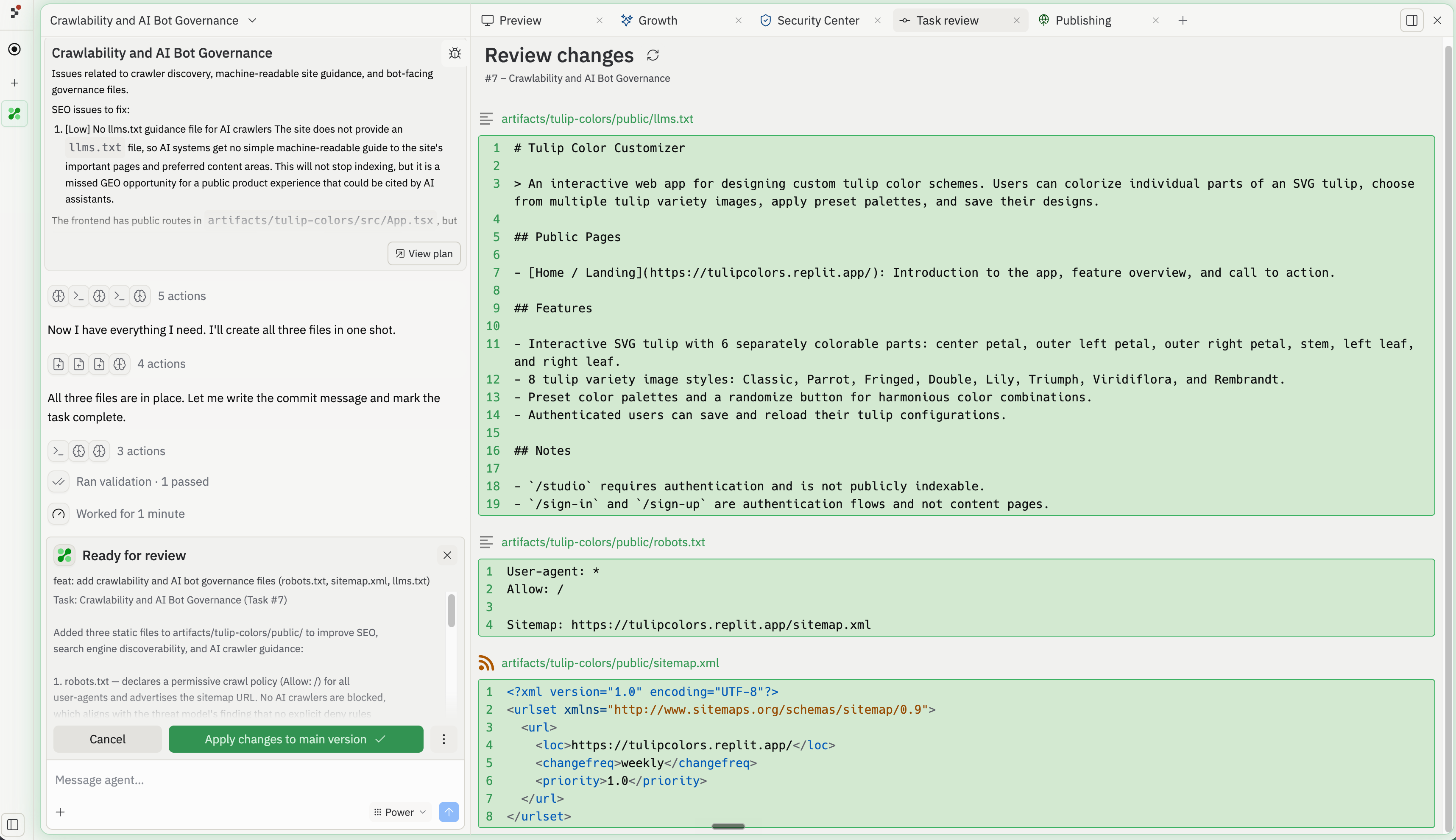 seo changes example